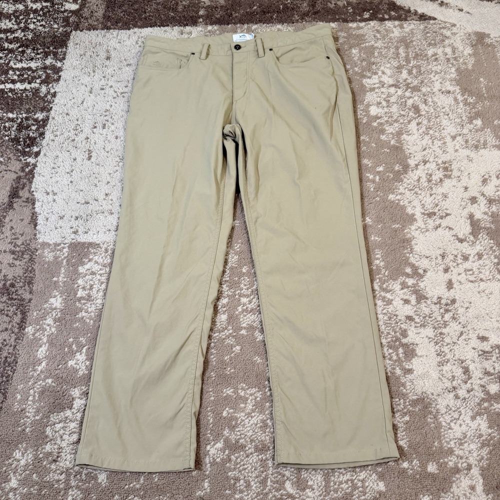 Southern Tide Intercoastal Performance Pants Mens 38x30 Tan Stretch Outdoor